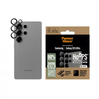 PanzerGlass ® Hoops® camera-lensbescherming zwart Samsung Galaxy S25 Ultra