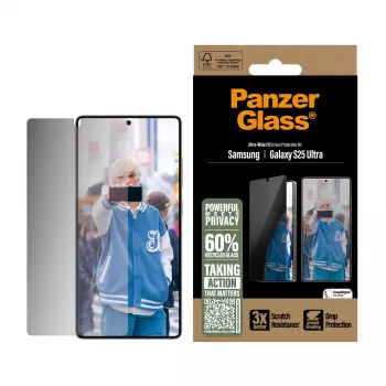 PanzerGlass ® privacyscherm beeldschermbescherming Samsung Galaxy S25 Ultra | Ultra-Wide Fit