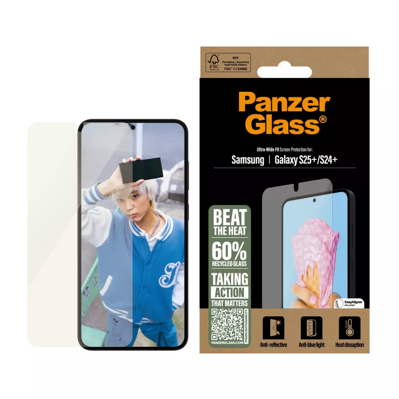 PanzerGlass ® All-in-One beeldschermbeschermer Samsung Galaxy S25+ | S24+ | Ultra Wide Fit
