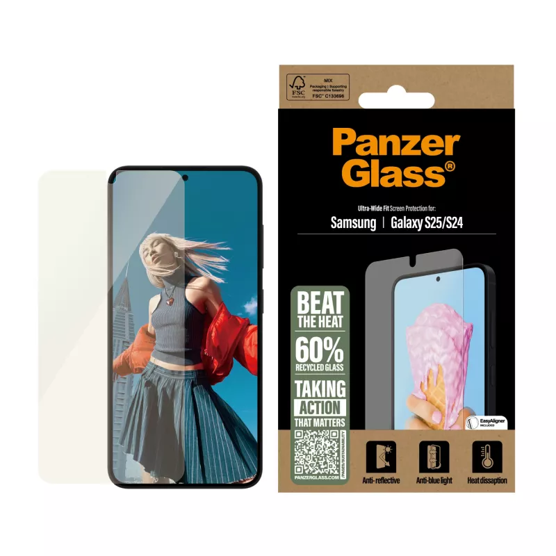 PanzerGlass ® All-in-One beeldschermbeschermer Samsung Galaxy S25 | S24 | Ultra Wide Fit