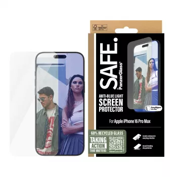 PanzerGlass SAFE. by ® Anti-Blue-Light-beeldschermbescherming iPhone 16 Pro Max | Ultra-Wide Fit