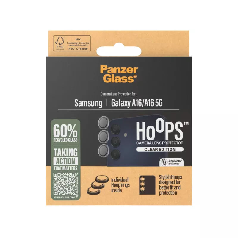 PanzerGlass ® Hoops® camera-lensbescherming transparant Samsung Galaxy A16 | A16 5G