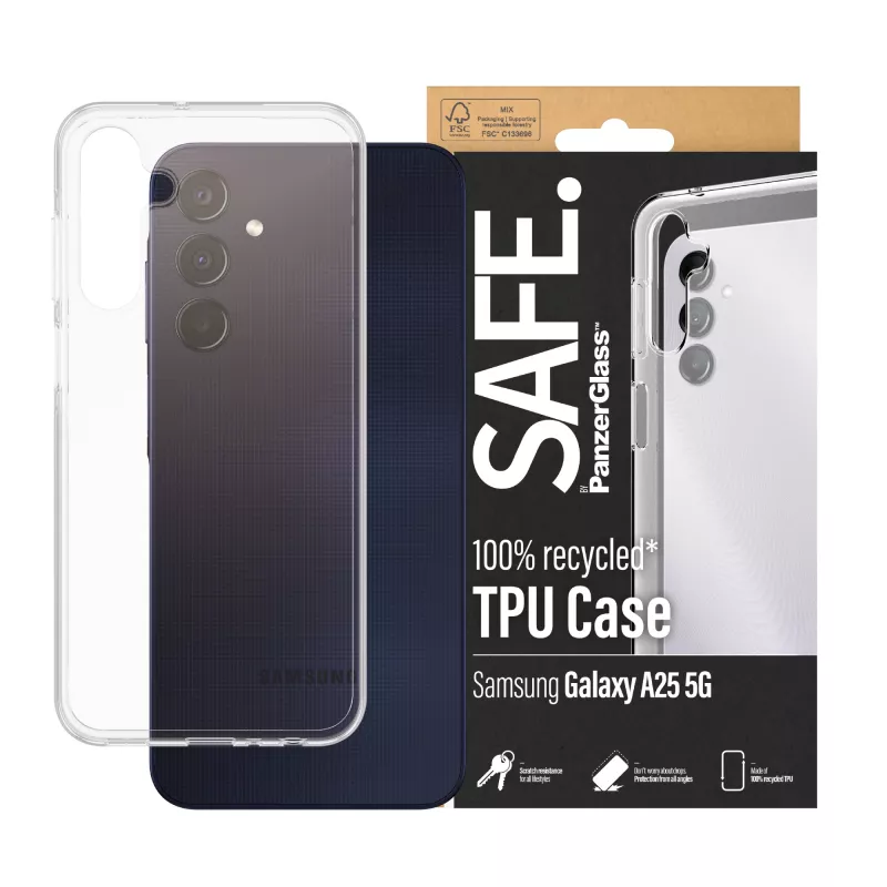 PanzerGlass SAFE. by ® TPU-hoes Samsung Galaxy A25 5G | transparant