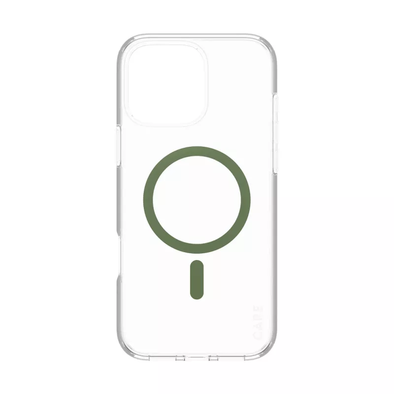 PanzerGlass CARE™ by ® Urban Combat Case transparant met groene MagSafe voor iPhone 16 Pro Max