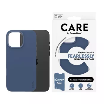 PanzerGlass CARE Fashionable hoesje voor iPhone 16 Pro Max 6,9 inch, met MagSafe, blauw