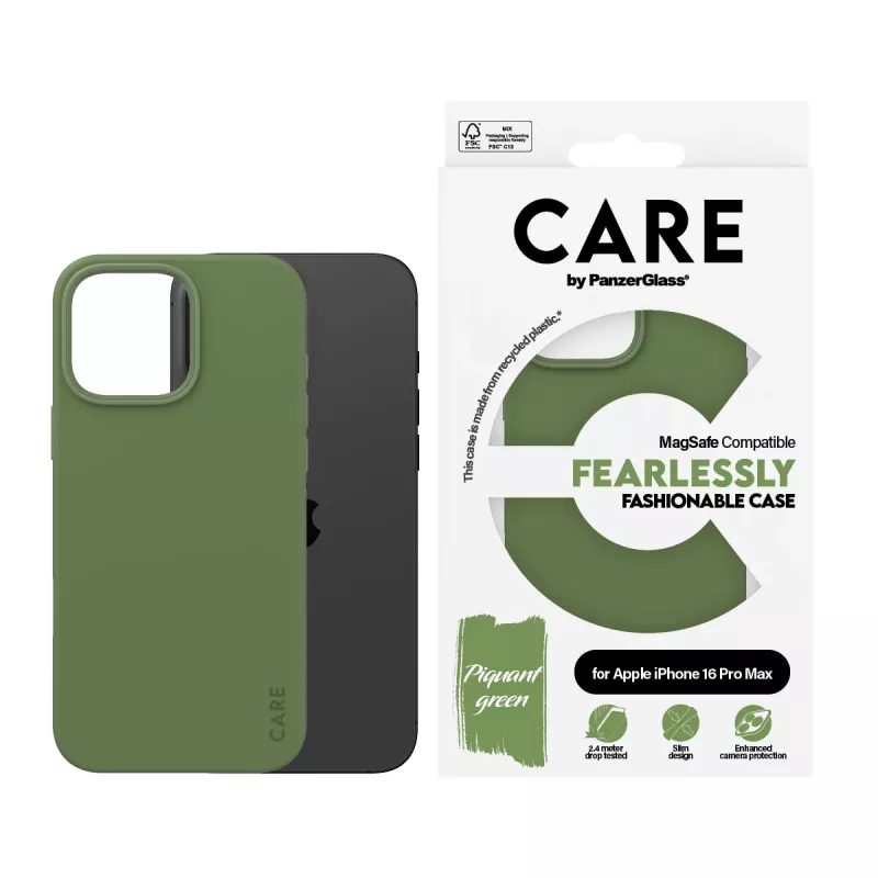 PanzerGlass CARE™ by ® Case groen met MagSafe iPhone 16 Pro Max