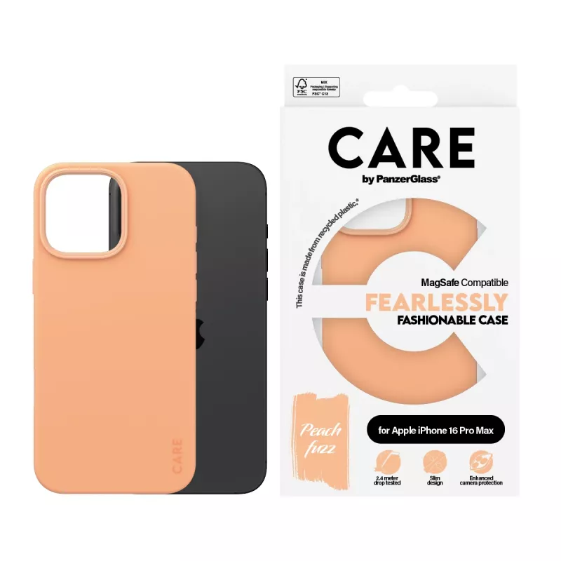 PanzerGlass CARE™ by ® Case Peachy met MagSafe iPhone 16 Pro Max