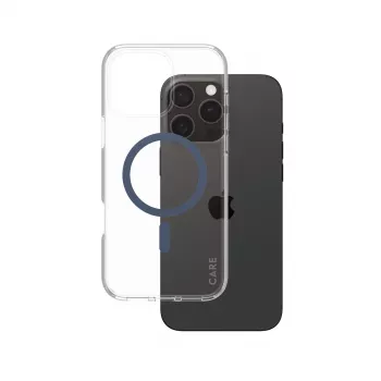 Cover PanzerGlass CARE by Flagship hoesje transparant Urban Combat blauw MagSafe iPhone 16 Pro Max