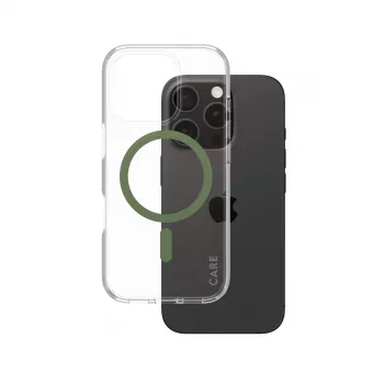 PanzerGlass CARE™ by ® Urban Combat hoesje transparant met groene MagSafe iPhone 16 Pro