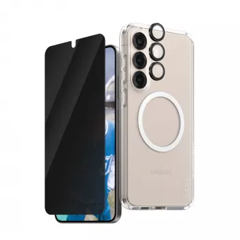 PanzerGlass ® | CARE by ® Flagship 3-in-1 privacybundel Samsung Galaxy S25+