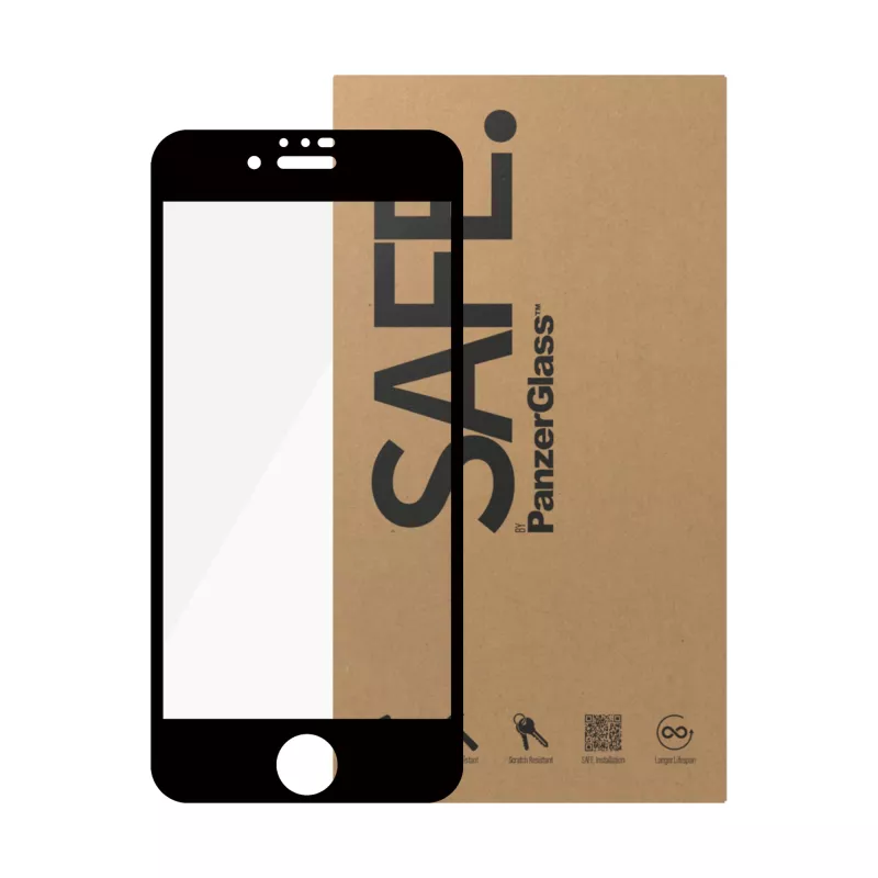 PanzerGlass SAFE. by ® beeldschermfolie iPhone 6 | 6s | 7 | 8 | SE (2020, 2022) | Ultra-Wide Fit | BULK