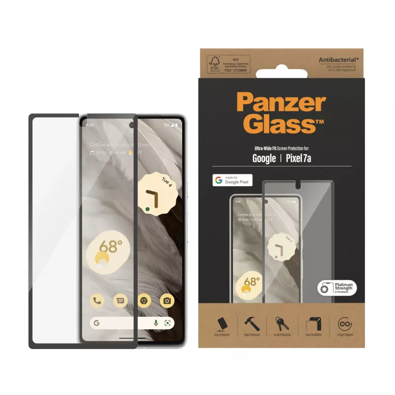 PanzerGlass® beeldschermbescherming Google Pixel 7a | Ultra Wide Fit