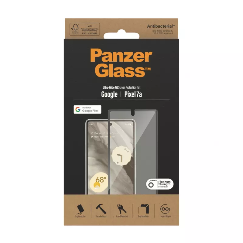 PanzerGlass® beeldschermbescherming Google Pixel 7a | Ultra Wide Fit