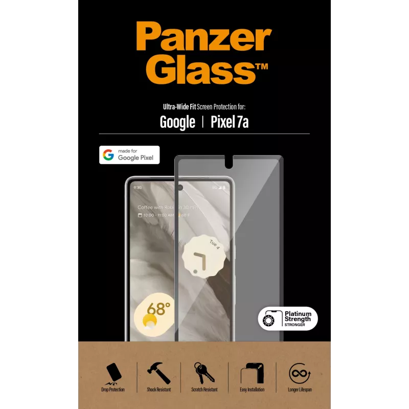 PanzerGlass® beeldschermbescherming Google Pixel 7a | Ultra Wide Fit