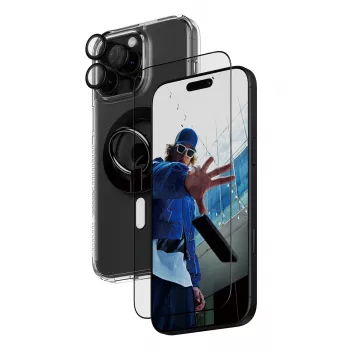 PanzerGlass ® 4-in-1 beschermpakket iPhone 16 Pro Max, Apple, Apple - iPhone 16 Pro Max, droge toepassing, krasvast, stootvast, transparant, 1 stuk