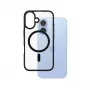 PanzerGlass ® HardCase transparant met zwart MagSafe-frame voor iPhone 16