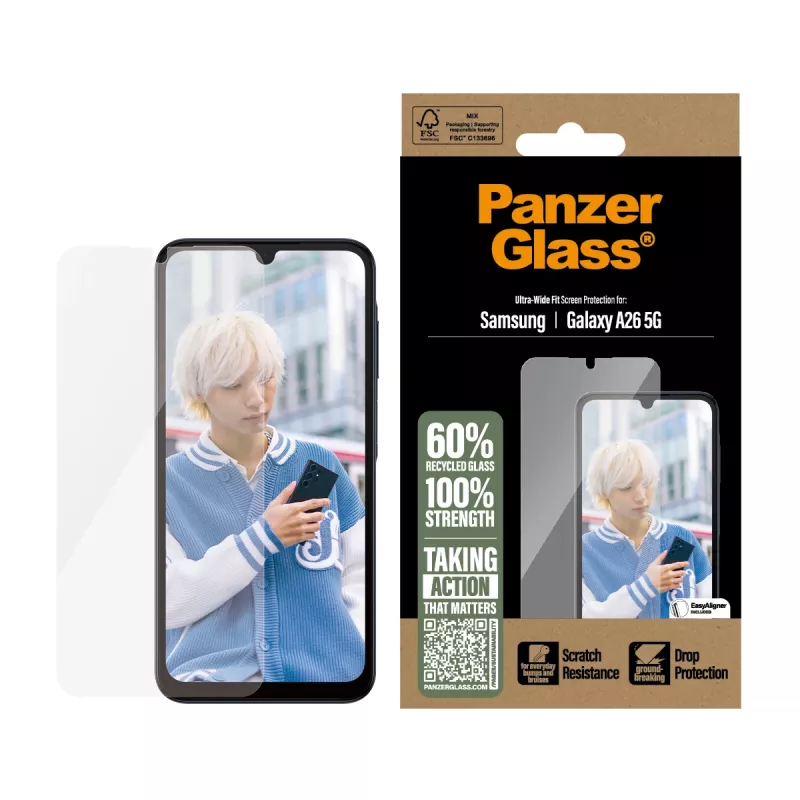 PanzerGlass® beeldschermfolie Samsung Galaxy A26 5G | Ultra-Wide Fit