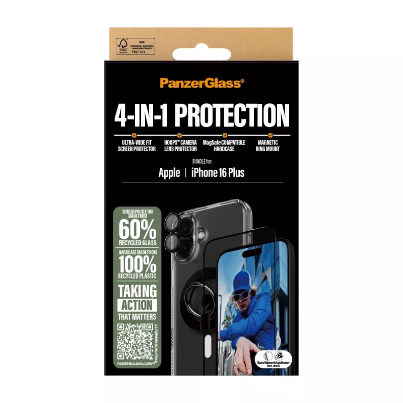 PanzerGlass ® 4-in-1 beschermpakket iPhone 16 Plus