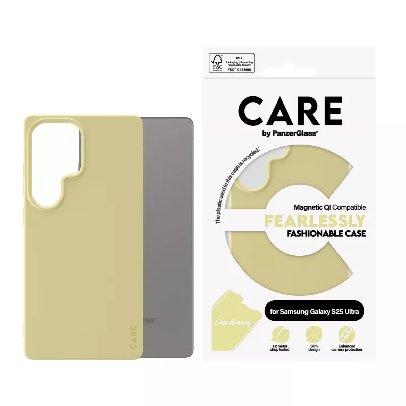 PanzerGlass CARE™ by ® Case Chardonnay met Qi-compatibel Samsung Galaxy S25 Ultra