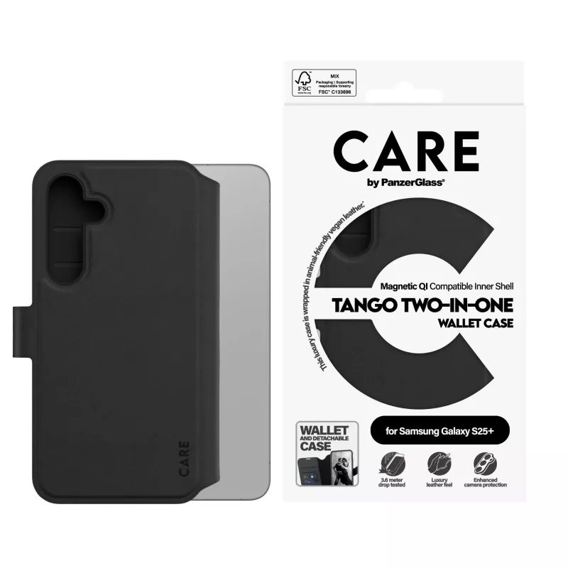 PanzerGlass CARE™ by ® Tango 2-in-1 Wallet Case met Qi-compatibiliteit Samsung Galaxy S25+