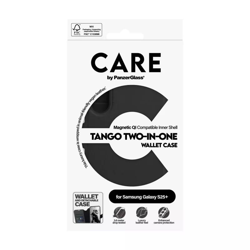 PanzerGlass CARE™ by ® Tango 2-in-1 Wallet Case met Qi-compatibiliteit Samsung Galaxy S25+