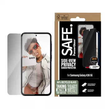 PanzerGlass SAFE. by ® privacy beeldschermbescherming Samsung Galaxy A36 5G | Ultra-Wide Fit met EasyAligner