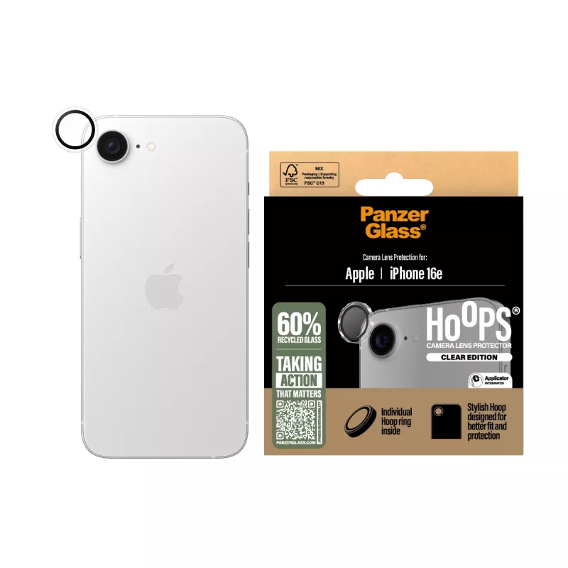 PanzerGlass ® Hoops® Cameralensbescherming Transparant iPhone 17e | 16e