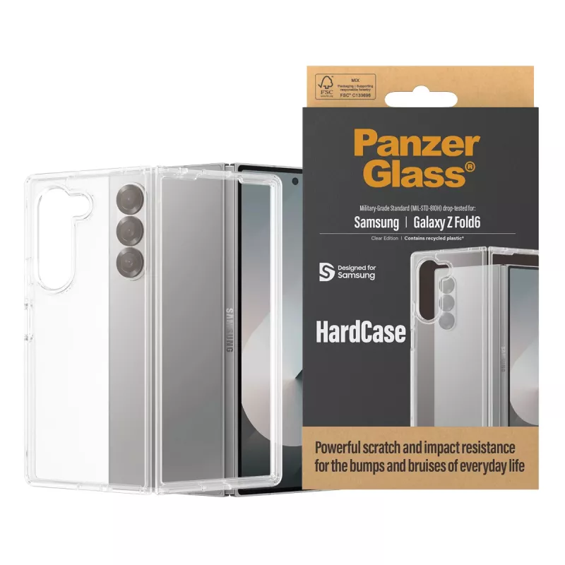 PanzerGlass ® HardCase Transparant Samsung Galaxy Z Fold6, hoesje, Samsung, Samsung - Galaxy Z Fold6, Transparant