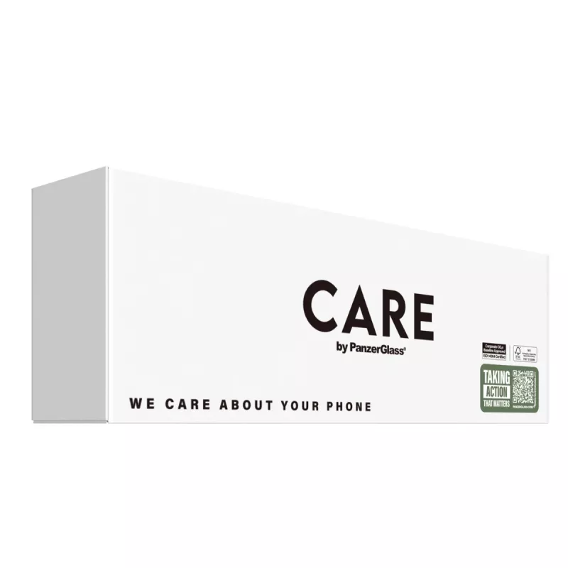 PanzerGlass CARE Fashionable Samba hoesje voor iPhone 16e, compatibel met MagSafe en Qi, TPU, transparant met wit