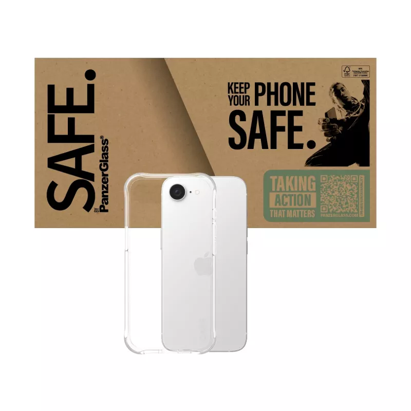 PanzerGlass SAFE. by ® TPU hoesje transparant iPhone 17e | 16e