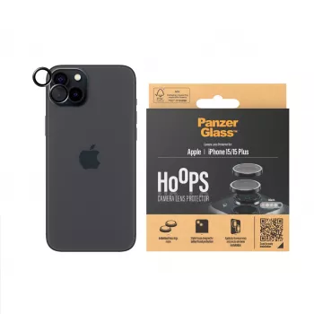 PanzerGlass ® Hoops® Cameraobjectief-beschermglas Zwart iPhone 15 | 15 Plus