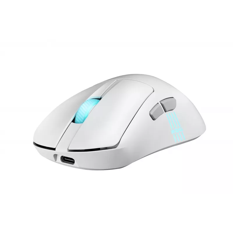 ASUS ROG Keris II Origin WHT muis gaming rechtshandig RF draadloos + Bluetooth + USB Type-A optisch 42000 DPI