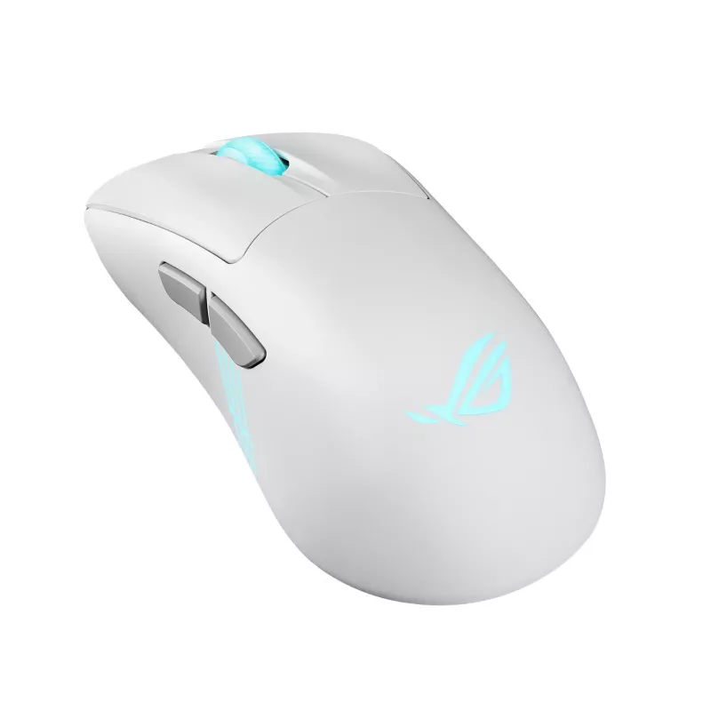 ASUS ROG Keris II Origin WHT muis gaming rechtshandig RF draadloos + Bluetooth + USB Type-A optisch 42000 DPI