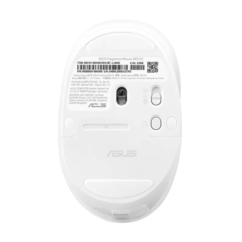 ASUS Fragrance MD101 muis home ambidexter RF draadloos + Bluetooth optisch 2400 DPI