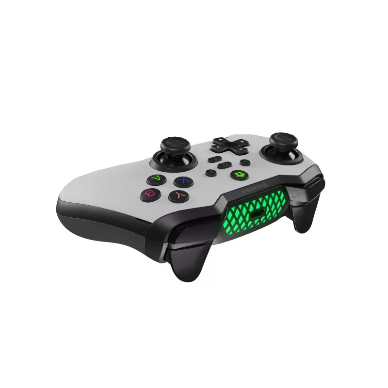 GENESIS Mangan 400 wit Bluetooth gamepad analoog / digitaal Android, MAC, Nintendo Switch, PC, iOS