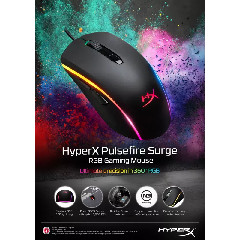 HyperX Pulsefire Surge – gamingmuis (zwart)