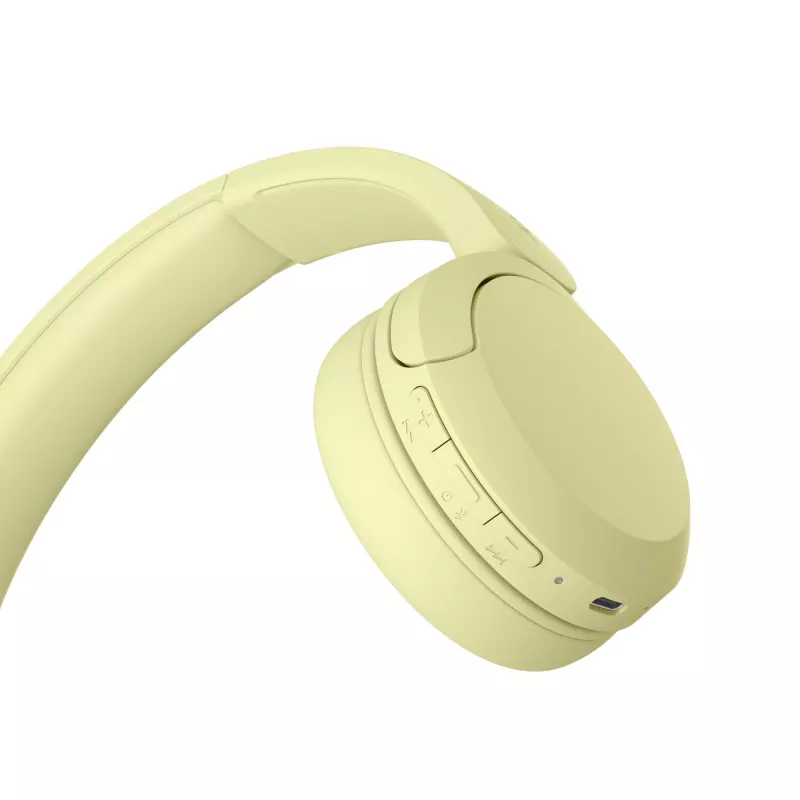Sony WHCH520Y.CE7, draadloos, bellen/muziek, 20 - 20000 Hz, 147 g, headset, geel