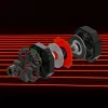Thrustmaster T598 zwart, rood USB stuur + pedalen analoog / digitaal PC, PlayStation 4, PlayStation 5