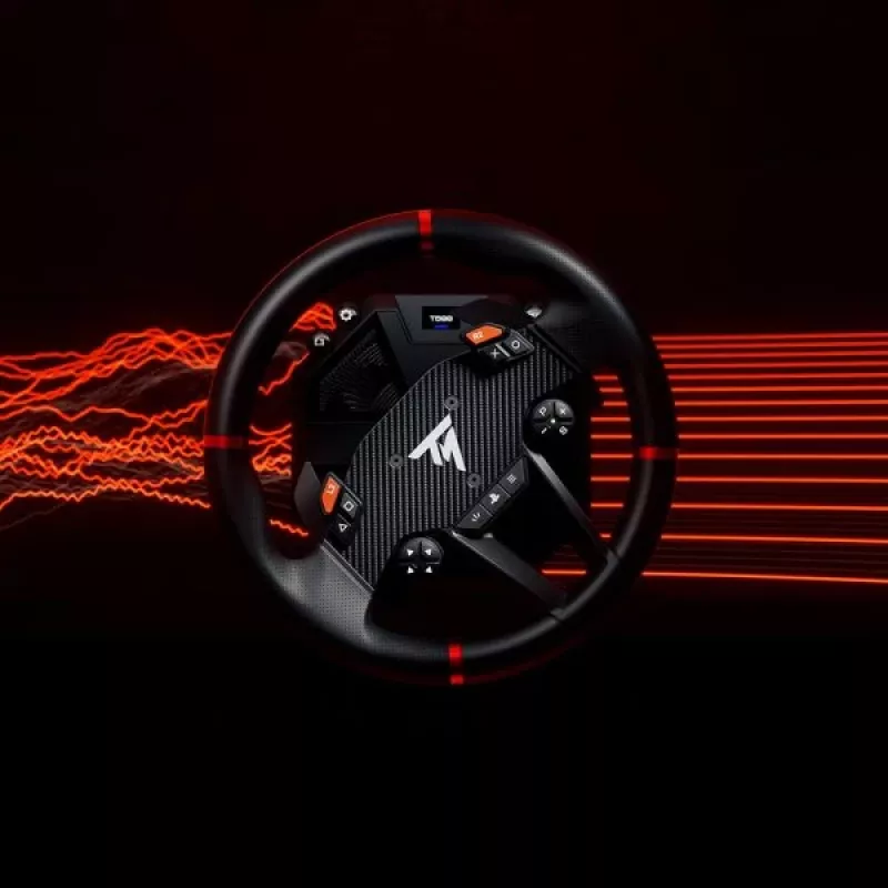 Thrustmaster T598 zwart, rood USB stuur + pedalen analoog / digitaal PC, PlayStation 4, PlayStation 5