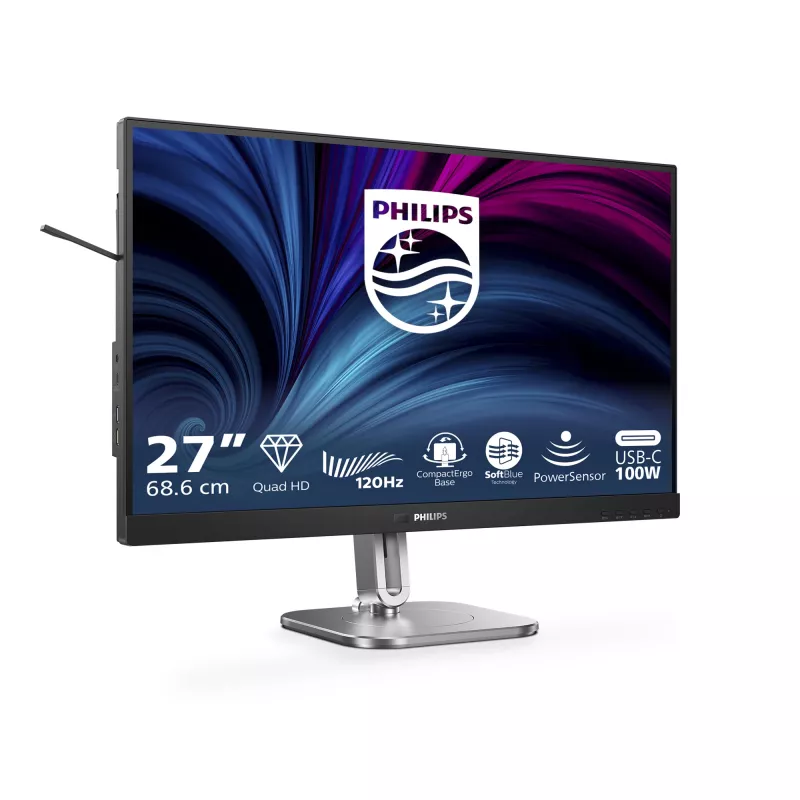 Philips 27B2U4601/00 computermonitor 68,6 cm (27 inch) 2560 x 1440 pixel Quad HD lcd grijs
