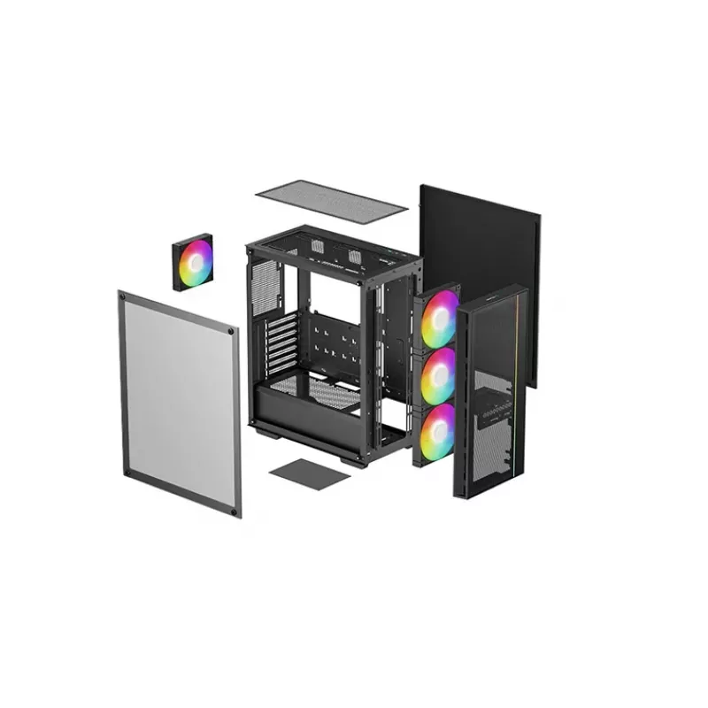 DeepCool MATREXX 55 MESH V4 C Midi Tower pc-behuizing, ATX, gehard glas, zonder voeding, zwart
