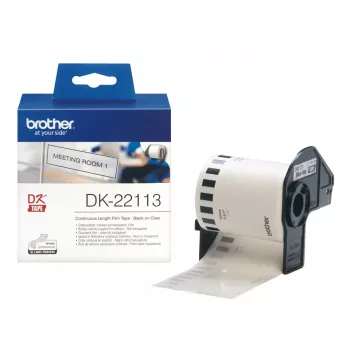 Brother Clear Continuous Film Tape, zwart op transparant, DK, transparant, direct thermisch, China, 5 jaar