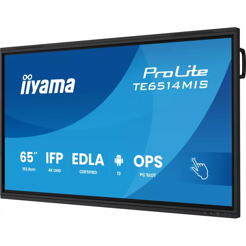 iiyama PROLITE TE6514MIS-B2AG kiosk-design 165,1 cm (65 inch) LCD Wi-Fi 435 cd/m² 4K Ultra HD zwart touchscreen geïntegreerde processor Android 24/7
