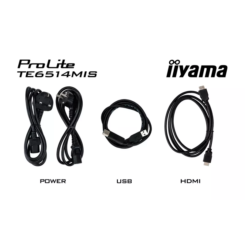iiyama PROLITE TE6514MIS-B2AG kiosk-design 165,1 cm (65 inch) LCD Wi-Fi 435 cd/m² 4K Ultra HD zwart touchscreen geïntegreerde processor Android 24/7