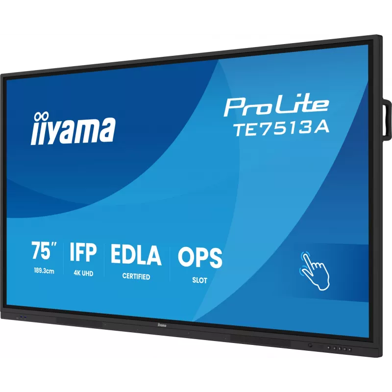 iiyama TE7513A-B1AG signage display interactief flatpanel 190,5 cm (75 inch) Wi-Fi 500 cd/m² 4K Ultra HD zwart touchscreen geïntegreerde processor Android 18/7