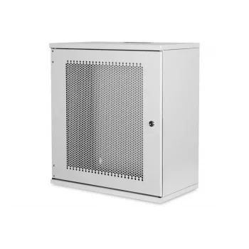 DIGITUS 12U wandmontagekast, SOHO, ongemonteerd 595x540x400 mm, geperforeerde voordeur, grijs