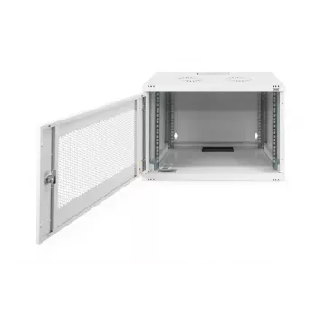 DIGITUS 7U wandmontagekast SOHO ongemonteerd 370x540x400 mm geperforeerde voordeur grijs