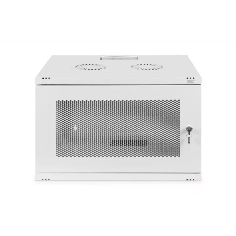 DIGITUS 7U wandmontagekast SOHO ongemonteerd 370x540x400 mm geperforeerde voordeur grijs
