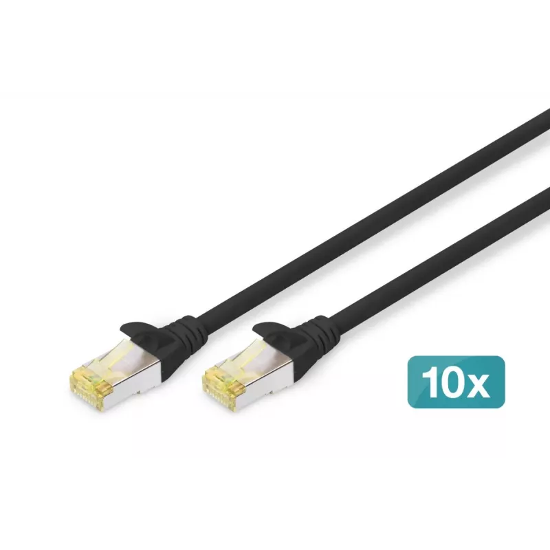 DIGITUS 10in netwerkbundel - 6HE-kast zwart legbord PDU 8-poorts switch CAT6 patchpaneel