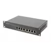 DIGITUS 10in netwerkbundel incl. 9U kast zwart legbord PDU 8-poorts switch CAT6 patchpaneel